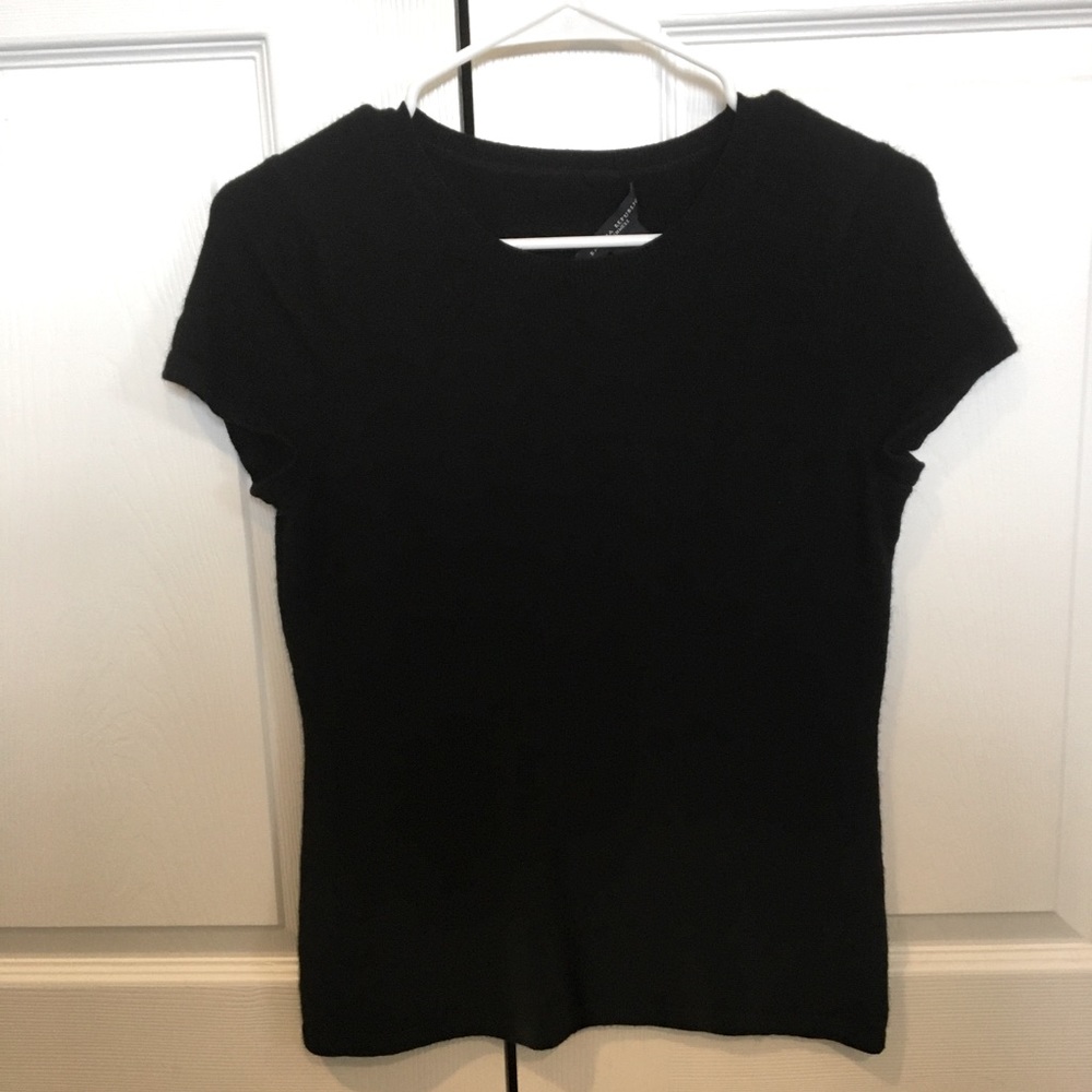 Back short sleeve cashmere top
